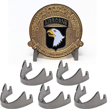 Load image into Gallery viewer, Military Challenge Coin Display Stand - Solid Metal with Anodized Finish - US Vet. Business