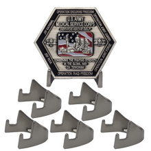 Load image into Gallery viewer, Military Challenge Coin Display Stand - Solid Metal with Anodized Finish - US Vet. Business