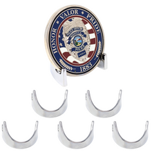 Load image into Gallery viewer, Military Challenge Coin Display Stand - Solid Metal with Anodized Finish - US Vet. Business