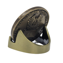 Load image into Gallery viewer, Military Challenge Coin Display Stand - Solid Metal with Anodized Finish - US Vet. Business