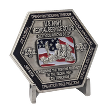 Load image into Gallery viewer, Military Challenge Coin Display Stand - Solid Metal with Anodized Finish - US Vet. Business