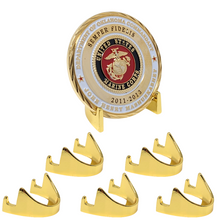 Load image into Gallery viewer, Military Challenge Coin Display Stand - Solid Metal with Anodized Finish - US Vet. Business