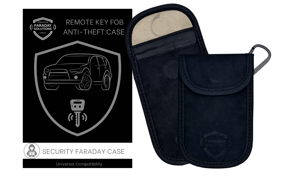 Key Fob RFID Device Security Faraday Case w/ Carbineer
