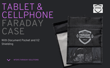 Load image into Gallery viewer, Document Sleeve Faraday Signal Blocking Tablet Case + X2 Shielding