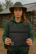 Load image into Gallery viewer, Halcyon Non-Window Faraday Bag for Phones // Signal Blocking Faraday Cage Prevents Hacking Tracking Spying, Device Shielding for Law Enforcement Military Digital Forensics, EMP CME Protection Black
