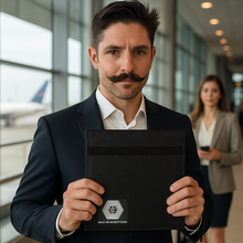 Load image into Gallery viewer, Halcyon Non-Window Faraday Bag for Phones // Signal Blocking Faraday Cage Prevents Hacking Tracking Spying, Device Shielding for Law Enforcement Military Digital Forensics, EMP CME Protection Black
